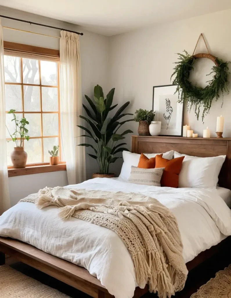 boho bedroom space
