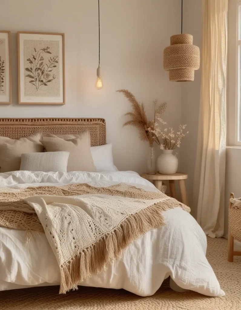 boho-scandi bedroom