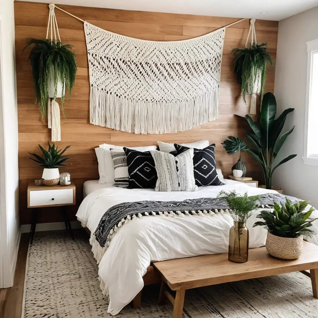 boho-scandinaviane bedroom