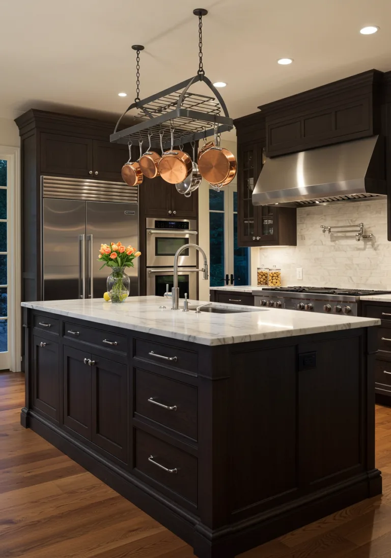 Dark Wood Kitchen Cabinets